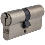 Cylinder lock FAB HOME 2.00** /DNs 30+45, 3 keys, standard, satin nickel0500000090043