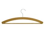 Hanger, men's, beech wood, 420x8 mm, waxed, nickel-plated hook