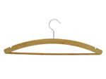 Hanger, men's, beech wood, 420x8 mm, waxed, with notch