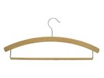 Hanger, men's, beech wood, 420x8 mm, waxed, nickel-plated L-hook