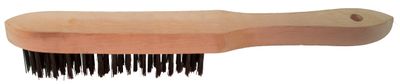 Wire brush 5-rows Strend Pro, wooden handle