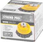 Kefe Strend Pro TCB-500 100 mm, fazék alakú, fonott, M14x2, 0,35 mm huzal