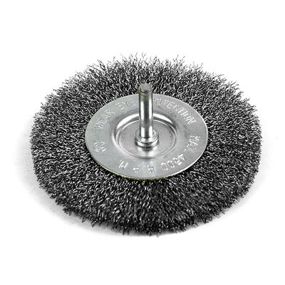 Circular Wire Brush Strend Pro CWB-508, 50 mm, crimped wire, with shank, 0.3 mm wire