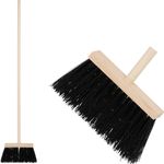 Seprű Geco Indust Black WH, 240 mm, ipari, fekete, 1200 mm nyéllel