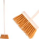 Seprű Geco Indust Brown WH, 250 mm, ipari, barna, 1200 mm nyéllel
