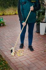 Broom Geco Z30R, 300 mm, wooden, (Z) with 1200 mm threaded handle, 34 cm