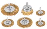 Kefe csiszoláshoz Tigerlion 8220, csésze alakú, hullámos, 6 részes kefekészlet, szárral