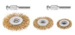 Circular Wire Brush Tigerlion 9033, crimped wire, 3-piece set, with shank