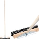 Broom Geco U400.3 DUO WH, 400 mm, PVC/steel bristles, road, with handle