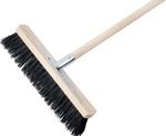 Seprű Geco U400.3 DUO WH, 400 mm, PVC/acél sörték, úttisztító, nyéllel