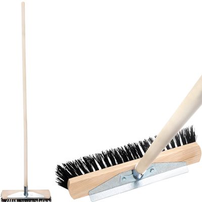 Seprű Geco U400.3 DUO WH, 400 mm, Pvc/acél, útkarbantartó, nyéllel