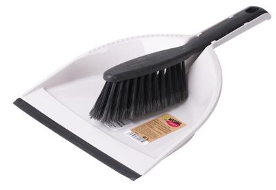 Cleaning Set York ECONATURAL, hand brush with dustpan, rubber lip, 22x32x6 cm