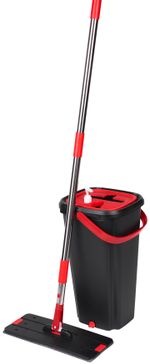 Cleaning Set MagicHome QuickShine mop, flat, with 8 liter wringer bucket, for floors