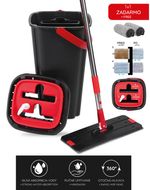 Cleaning Set MagicHome QuickShine mop, flat, with 8 liter wringer bucket, for floors