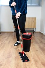 Cleaning Set MagicHome QuickShine mop, flat, with 8 liter wringer bucket, for floors