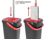 Cleaning Set MagicHome QuickShine mop, flat, with 8 liter wringer bucket, for floors
