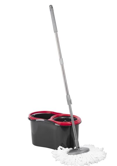 Cleaning Set Strend Pro TURBOSTAR BLACK EDITION, rotary floor mop + 13 liter bucket, telescopic hand