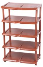 Shoe rack Strend Pro, 5-tier, brown, 48x30.5x86 cm