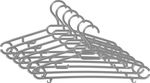 Hanger Strend Pro, for clothes, plastic, black/brown/grey, pack of 6 pcs, 40x18.5 cm