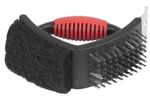 Kefa Strend Pro Grill, BBQ, 3-hranná, ručná, silikónová rúčka, na čistenie grilu, so škrabkou, 15x13x7 cm