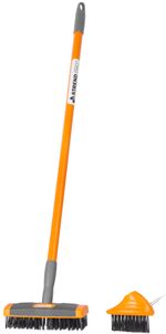 Cleaning Brush Strend Pro, for interlocking paving, 3-piece set, with telescopic handle, brush 3x10