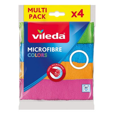 Kendő Vileda Microfibre Colors, mikroszálas, 4 db-os csomag