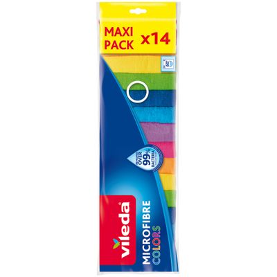 Törlőkendő Vileda Microfibre Colors, mikroszálas, padlóhoz 14 db