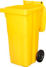 Konténer Europlast 120 lit., műanyag, sárga 1018, HDPE, szemeteskuka