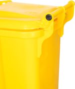 Container Europlast, 120 L, plastic, yellow 1018, HDPE, waste bin