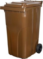 Edény Europlast 240 liter, műanyag, barna, szemeteskuka