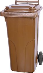 Trashcan MGB 240 lit, plastic, brown