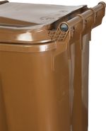 Bin Europlast, 240 L, plastic, brown, waste bin