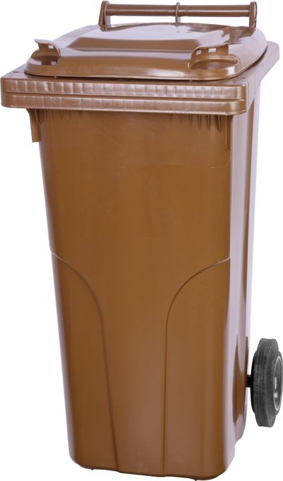 Trashcan MGB 240 lit, plastic, brown