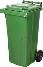 Container Europlast, 120 liters, plastic, green, HDPE, waste bin050000006877