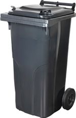 Container Europlast, 120 liters, plastic, black, HDPE, waste bin