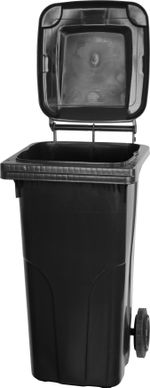 Container Europlast, 120 liters, plastic, black, HDPE, waste bin