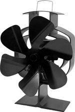 Ventilátor Strend Pro, kandallós, állványos, hőhajtású, 6 lapátos, fekete, oszcillációs funkció