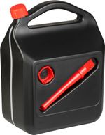 Plastic Jerry Can, 10 L, for Fuel, Black