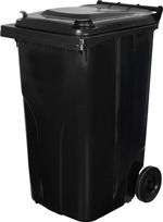 Bin Europlast, 240 L, plastic, black, waste bin
