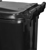 Edény Europlast 240 liter, műanyag, fekete, szemeteskuka