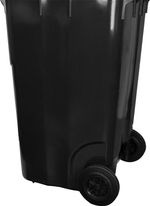 Edény Europlast 240 liter, műanyag, fekete, szemeteskuka