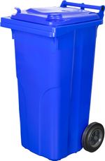Kuka Europlast 120 literes, műanyag, kék 5002, HDPE, hulladékgyűjtő