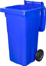Kuka Europlast 120 literes, műanyag, kék 5002, HDPE, hulladékgyűjtő