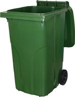 Edény Europlast 240 liter, műanyag, zöld, szemeteskuka