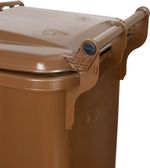 Kuka Europlast 120 literes, műanyag, barna 8014, HDPE, hulladékgyűjtő