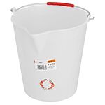 Bucket ICS P5114, 14 lit., white, with spout