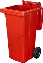 Container Europlast, 120 liters, plastic, red, HDPE, waste bin