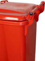 Kuka Europlast 120 literes, műanyag, piros, HDPE, hulladékgyűjtő