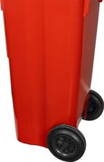 Container Europlast, 120 liters, plastic, red, HDPE, waste bin