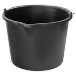 Vödör ReCycled®, 20 literes, építőipari, kiöntővel, műanyag, fekete